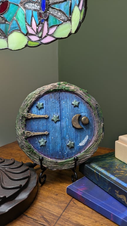 Handmade Starbound Fairy Door, Blue Fantasy Garden Decor