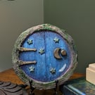 Handmade Starbound Fairy Door, Blue Fantasy Garden Decor