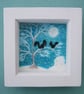 Framed Squirrels Print, Christmas Gift, Tree Picture, Snow Art, Moon  - Image 4