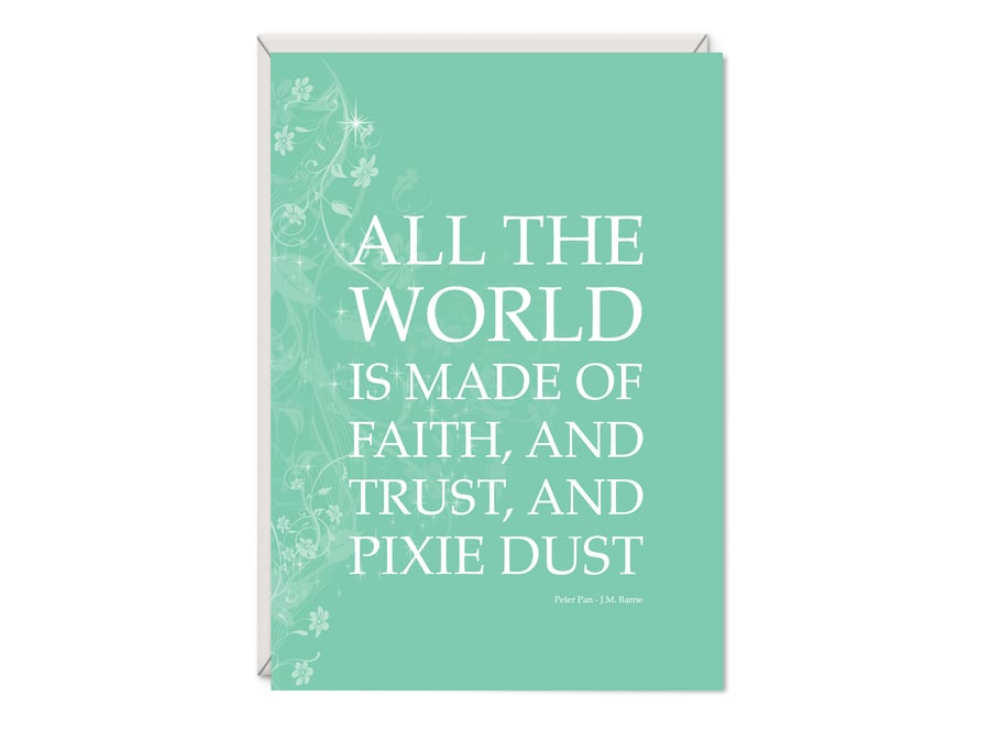 Peter Pan 'Pixie Dust' Greetings Card