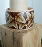 Pyrography ivy leaf wooden bangle  - Image 3