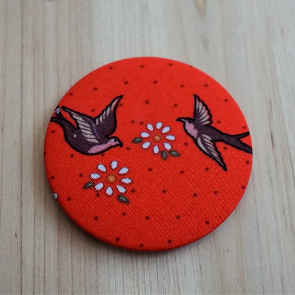 Vintage Love Bird Pocket Mirror