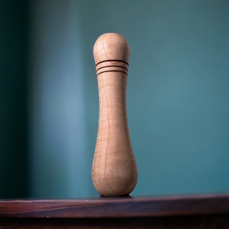 Curly Maple hardwood light pull - Folksy