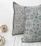 Hand Printed Linen Lampshade in Duck Egg Blue - Image 6