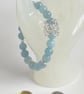 Stretchy Aquamarine Beaded Chainmaille Link Bracelet  - Image 4