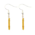 Yellow Miyuki Seed Beads - 925 Sterling Silver Hooks
