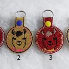 Alpaca - Lama Glitter felt keyrings