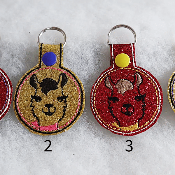 Alpaca - Lama Glitter felt keyrings