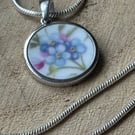 Handmade Necklace, Unique, Eco Friendly Gifts. Forget me not. Christmas Gifts