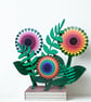 Indoor Wooden Garden Display – 3 Interchangeable Flowers - Image 1