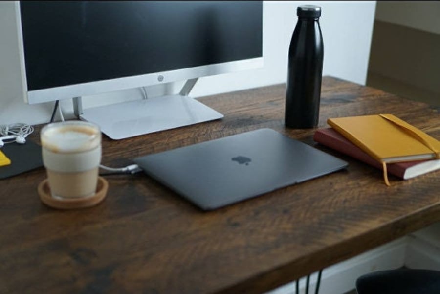 Rustic Desk With Hairpin Legs 