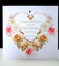 A Luxury Golden Wedding Handmade Card - Antique Floral Heart - unique design - Image 1