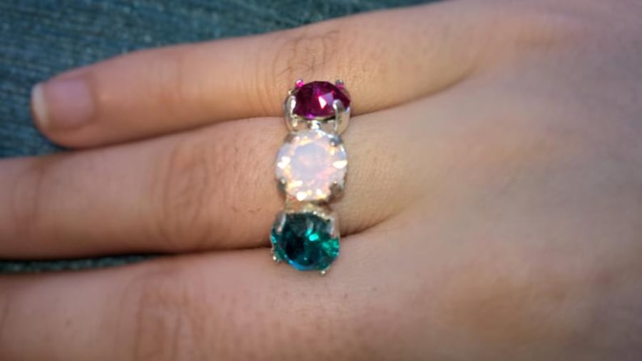 Adjustable Swarovski Crystal Ring