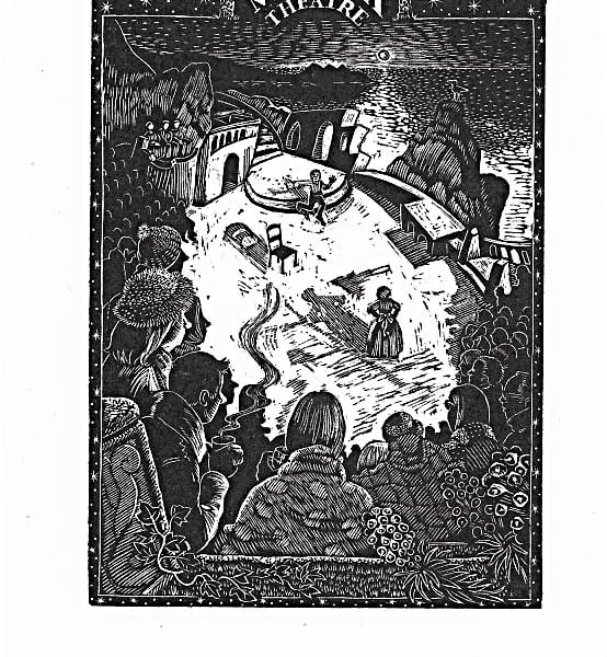 Minack...a hand printed wood engraving