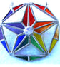 Stained Glass Rainbow Pentagon Star Suncatcher Decagon 005 - Image 6