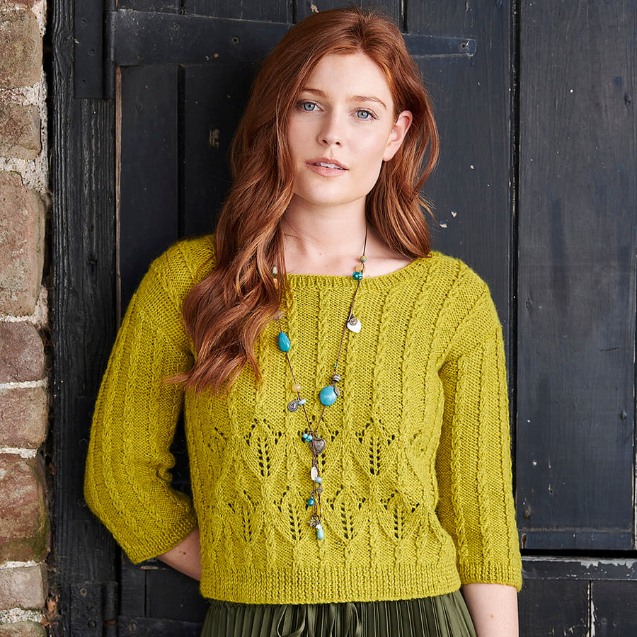 Stokesay Cropped sweater Knitting Pattern - Folksy