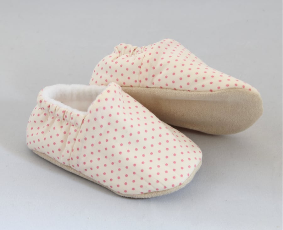 3-6 months baby girls shoes, pink shoes, pram shoes, cotton shoes, slippers