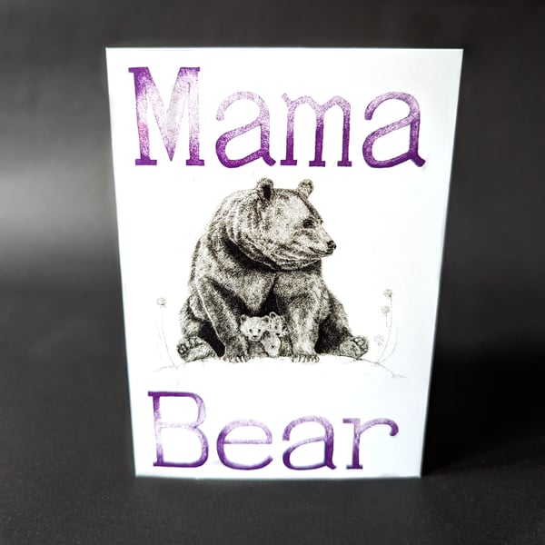 Mother's Day Blank Mama Bear Greeting Card