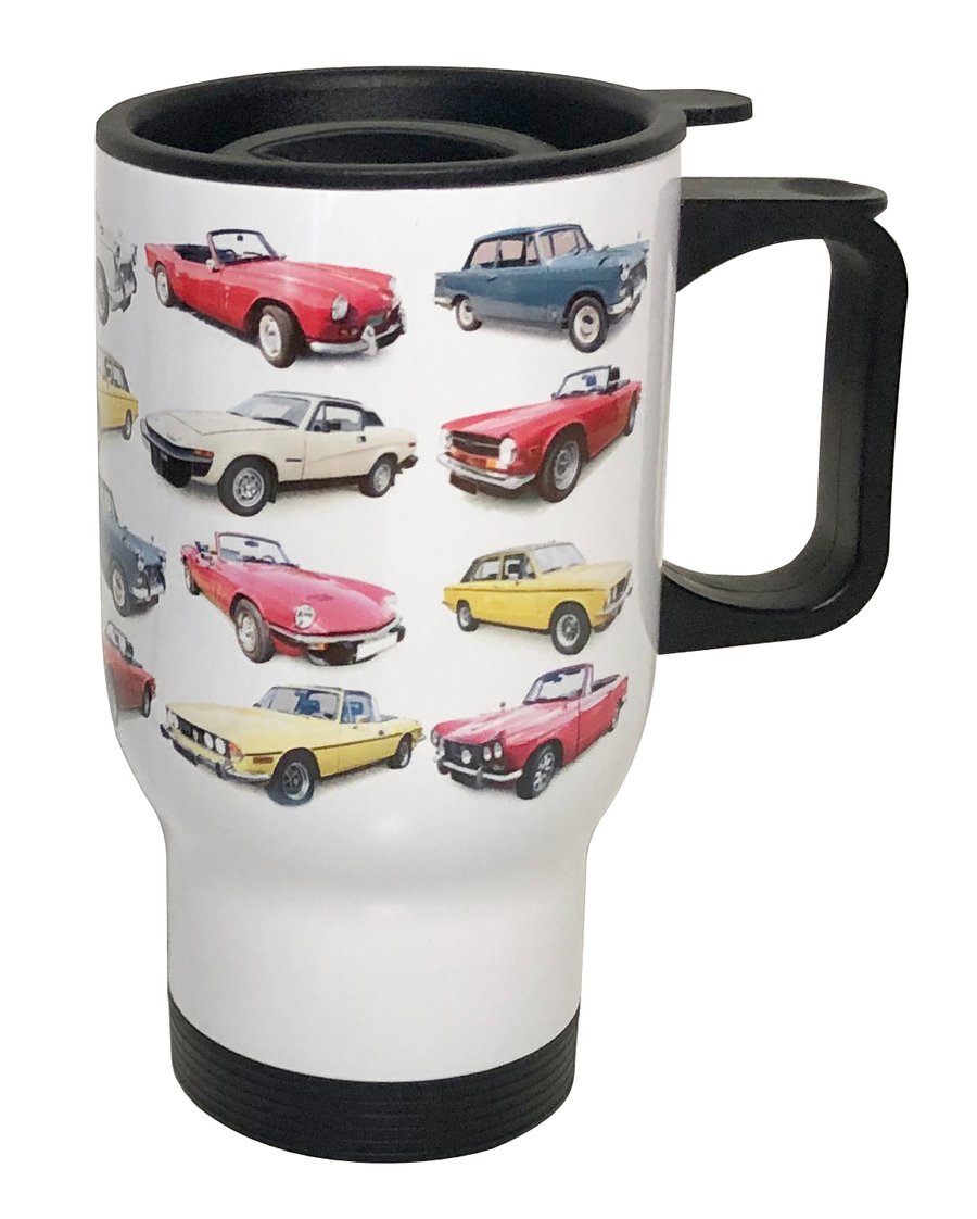 Triumph Classic Cars - 14fl oz Stainless Steel Travel Mug