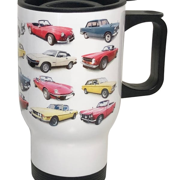 Triumph Classic Cars - 14fl oz Stainless Steel Travel Mug