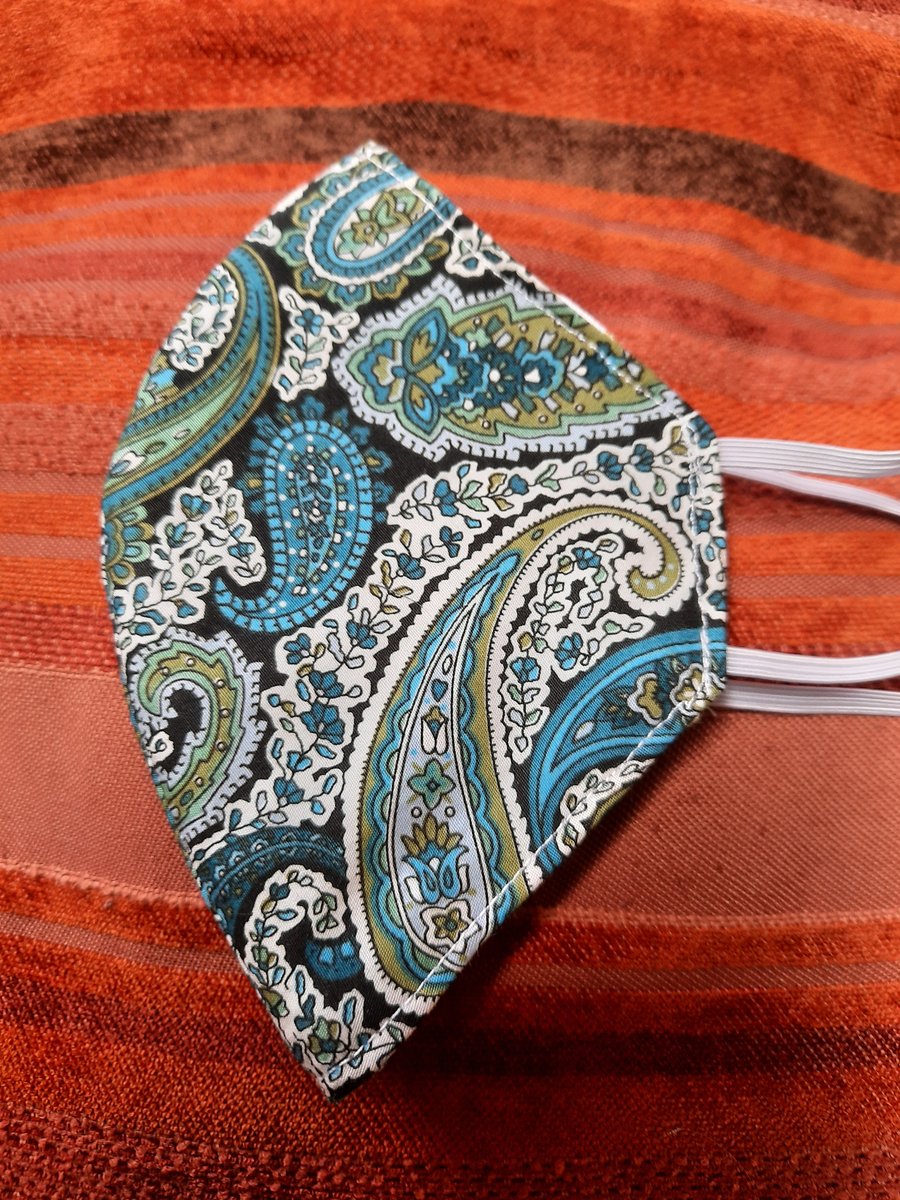 Paisley patterned handmade facemask 