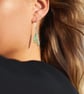 Ocean Sea Glass Silver Earrings