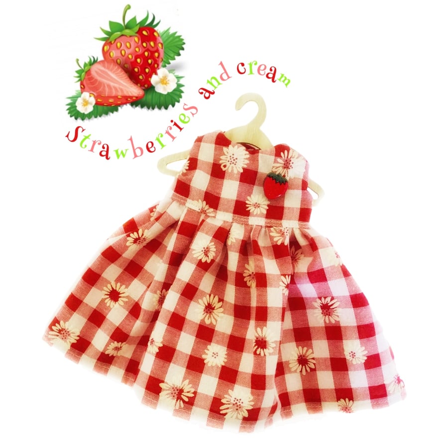 Red Gingham Daisy Dress