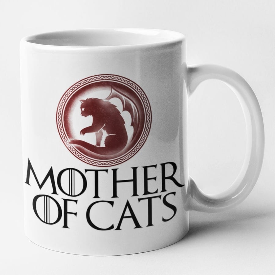 Mother Of Cats Cats Mug Game Thrones GOT Inspired Coffee Cup Cat Pet Owner Mug 