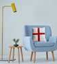 Handmade Crochet Cushion Cover with Pad - England Flag St George's Cross 16x16" - Image 5