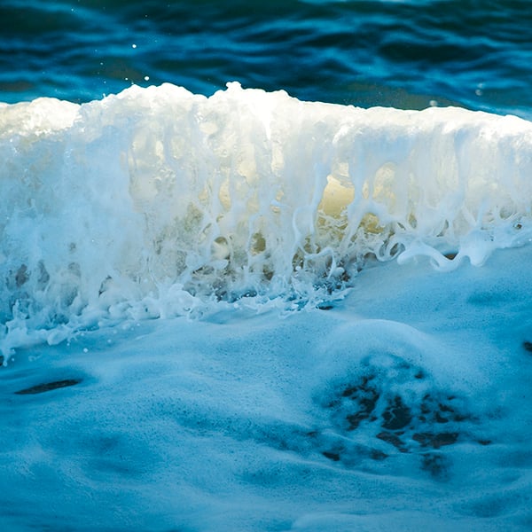 Light behind the waves