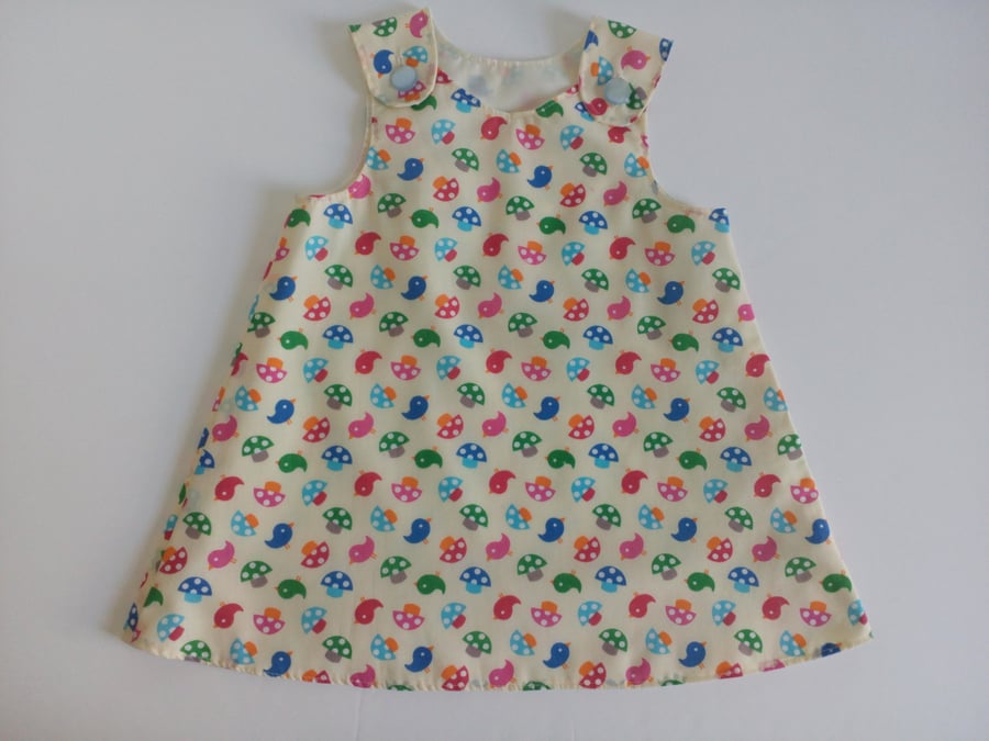 Dress, 18-24 months, A Line dress, Summer dress, pinafore, birds