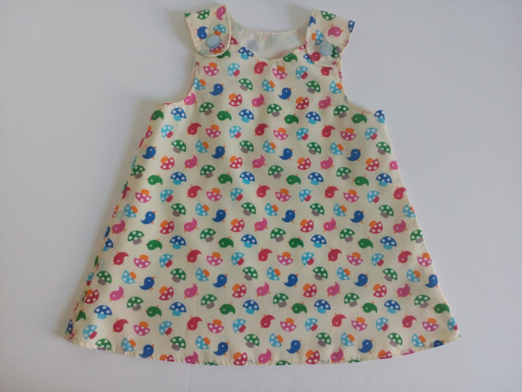 Dress, 18-24 months, A Line dress, Summer dress, pinafore, birds
