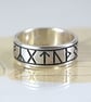 Silver Rune Ring Custom Viking Name Ring - Image 1