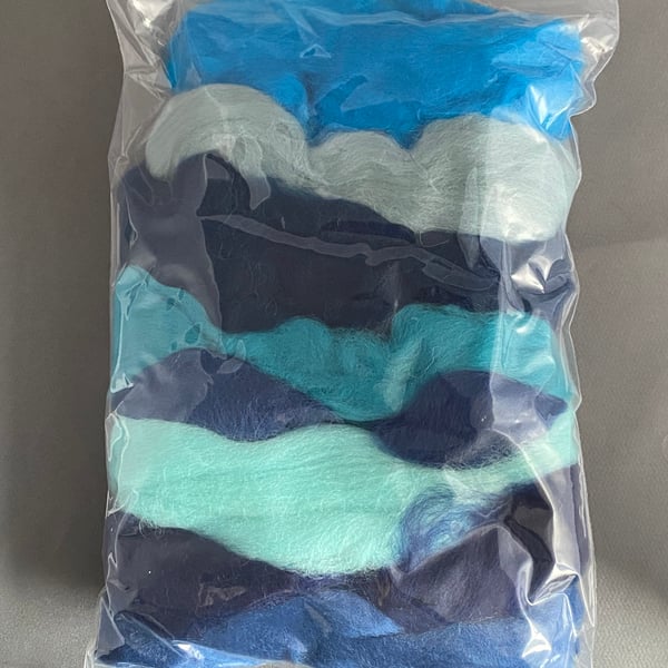  MASTER 100g Wool Fibre Pack - blues