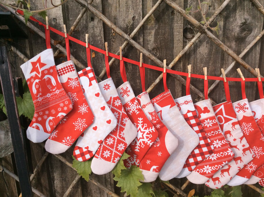 Advent Calendar Stockings  - 24 stockings countdown to christmas