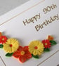 Quilled 90th birthday card  - Image 1