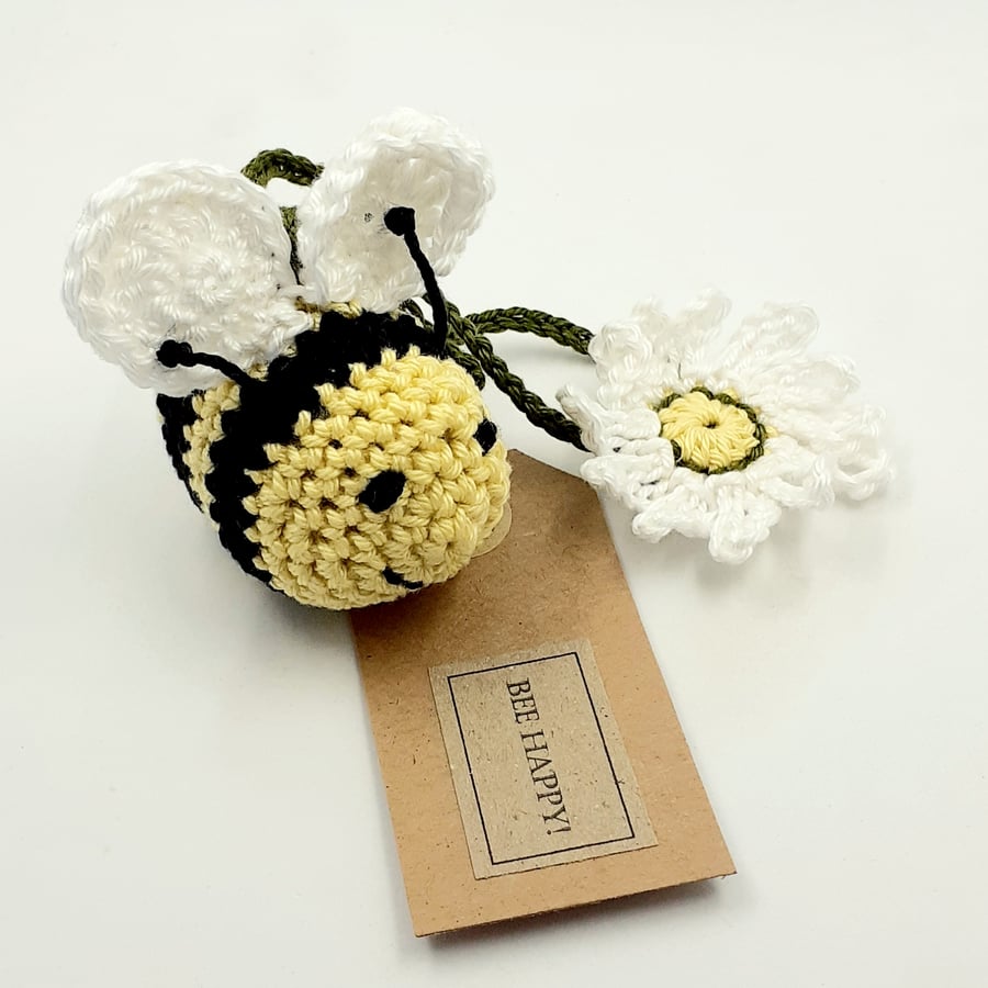 Crochet Bee Happy Hanging Decorations 