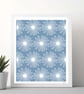 Daisy Pattern A4 Art Print  - Image 1