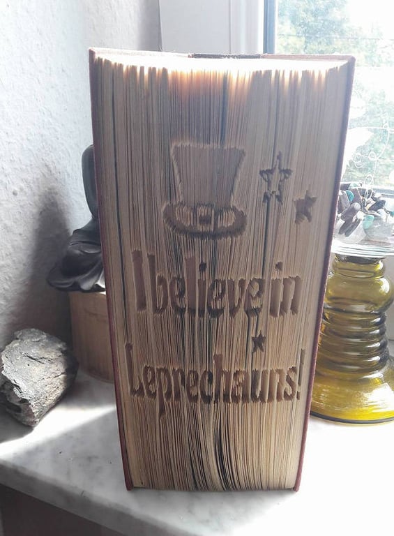 I believe in Leprechauns CUT & FOLD Book folding pattern - EMAILED PDF PATTERN