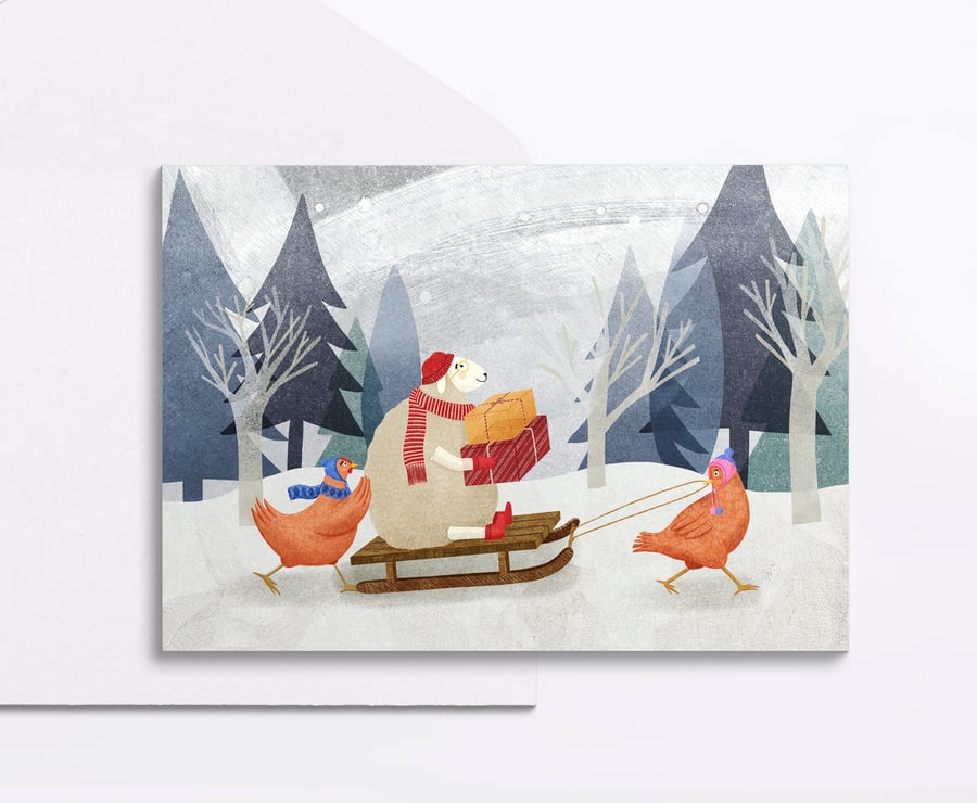 Winter Animal Greeting Card