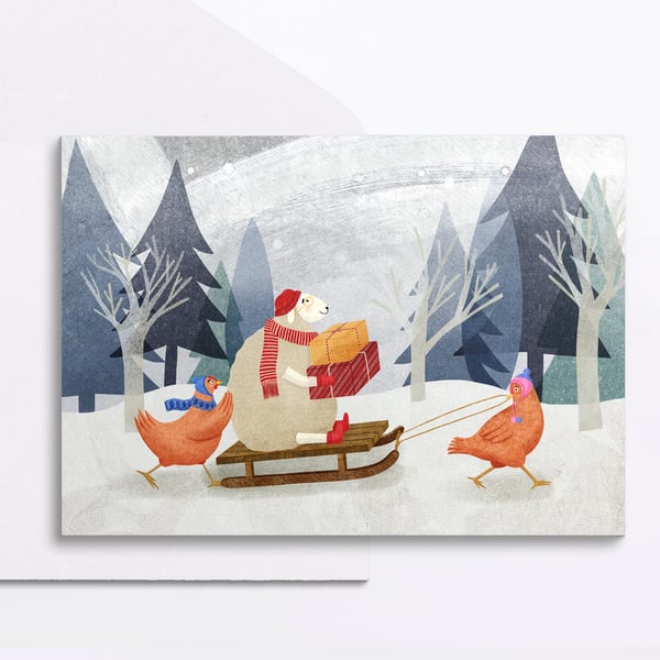 Winter Animal Greeting Card