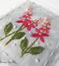 HAND EMBROIDERED HAND DYED FLORAL GREETINGS CARD - Image 2