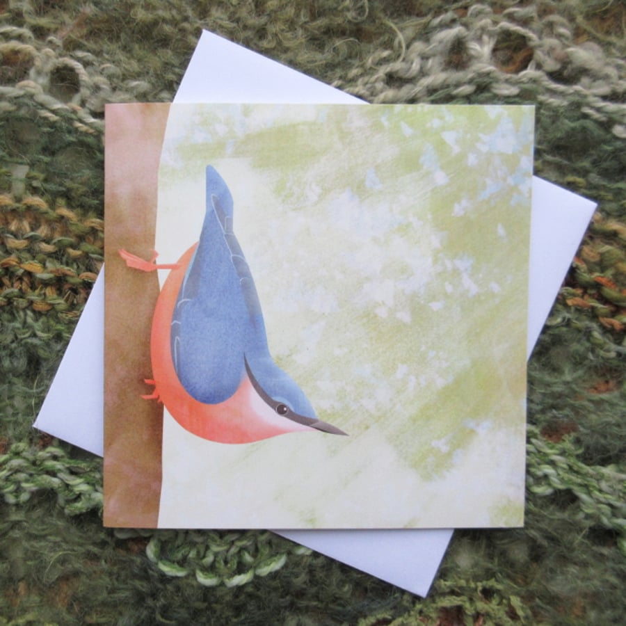 'Nuthatch' greetings card