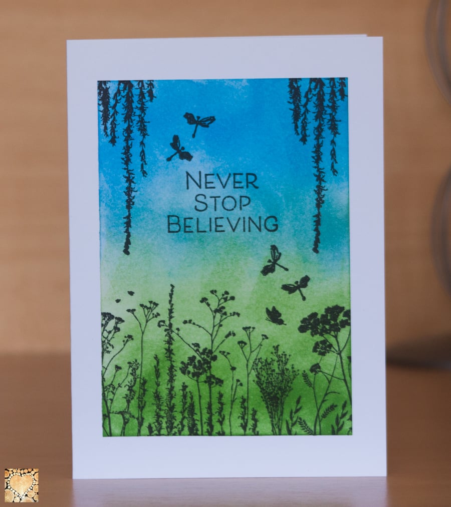 Never Stop Believing handmade card