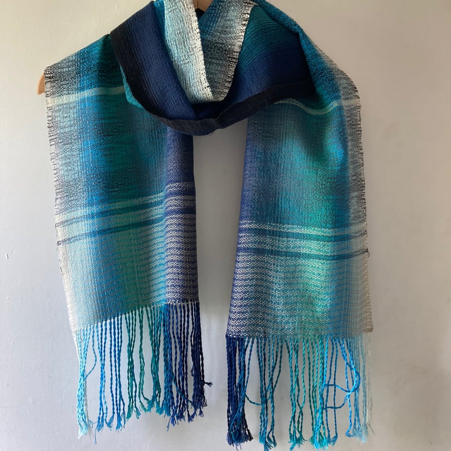 Hele Bay Handwoven Silk & Cotton Scarf