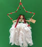 Christmas Angel Fairy In A Star Hanging Decoration