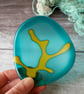 Teal glass trinket dish - Image 2