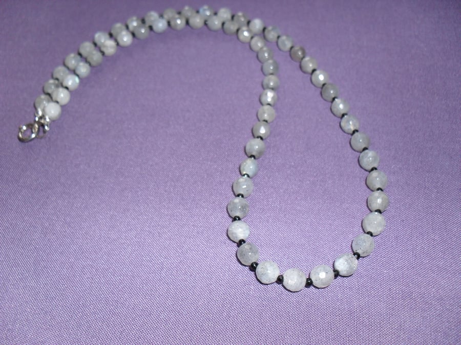 Labradorite  and Black Onyx Necklace