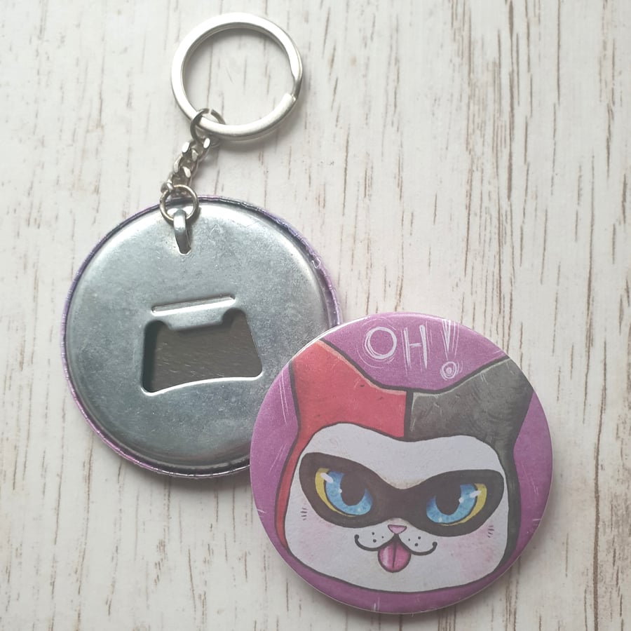 Harley Quinn Bottle Opener Keyring 