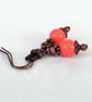 Living coral jade and copper earrings - Image 2